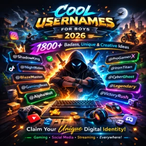 Cool Usernames for Boys