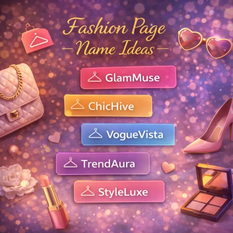 Fashion Page Name Ideas