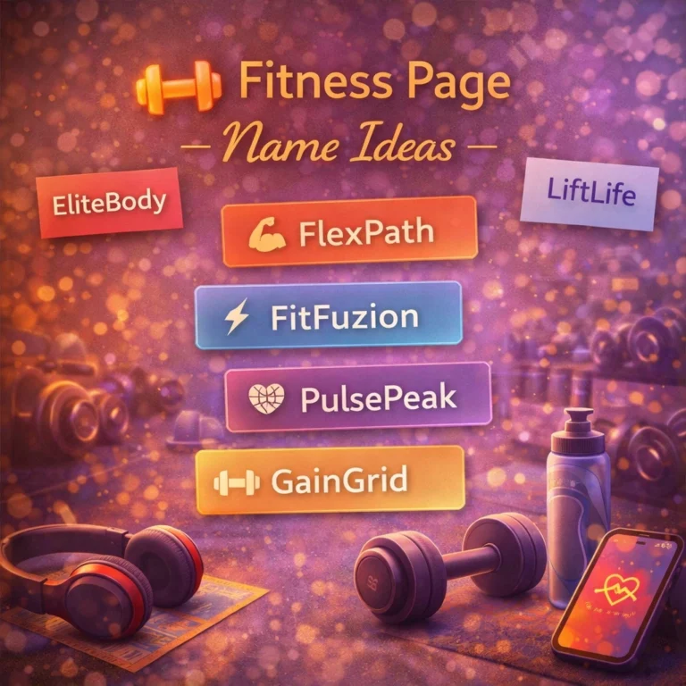 Fitness Page Name Ideas