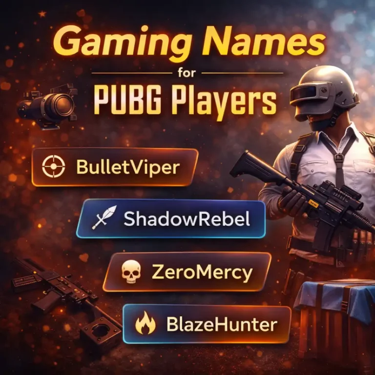 Gaming Names for PUBG Players