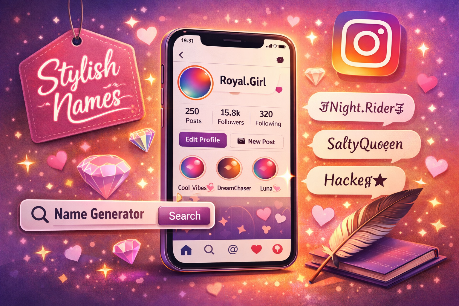 stylish instagram names